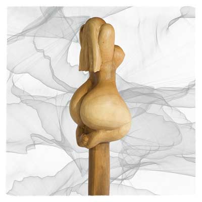 po-art, Skulptur: Kauernd / turtle woman